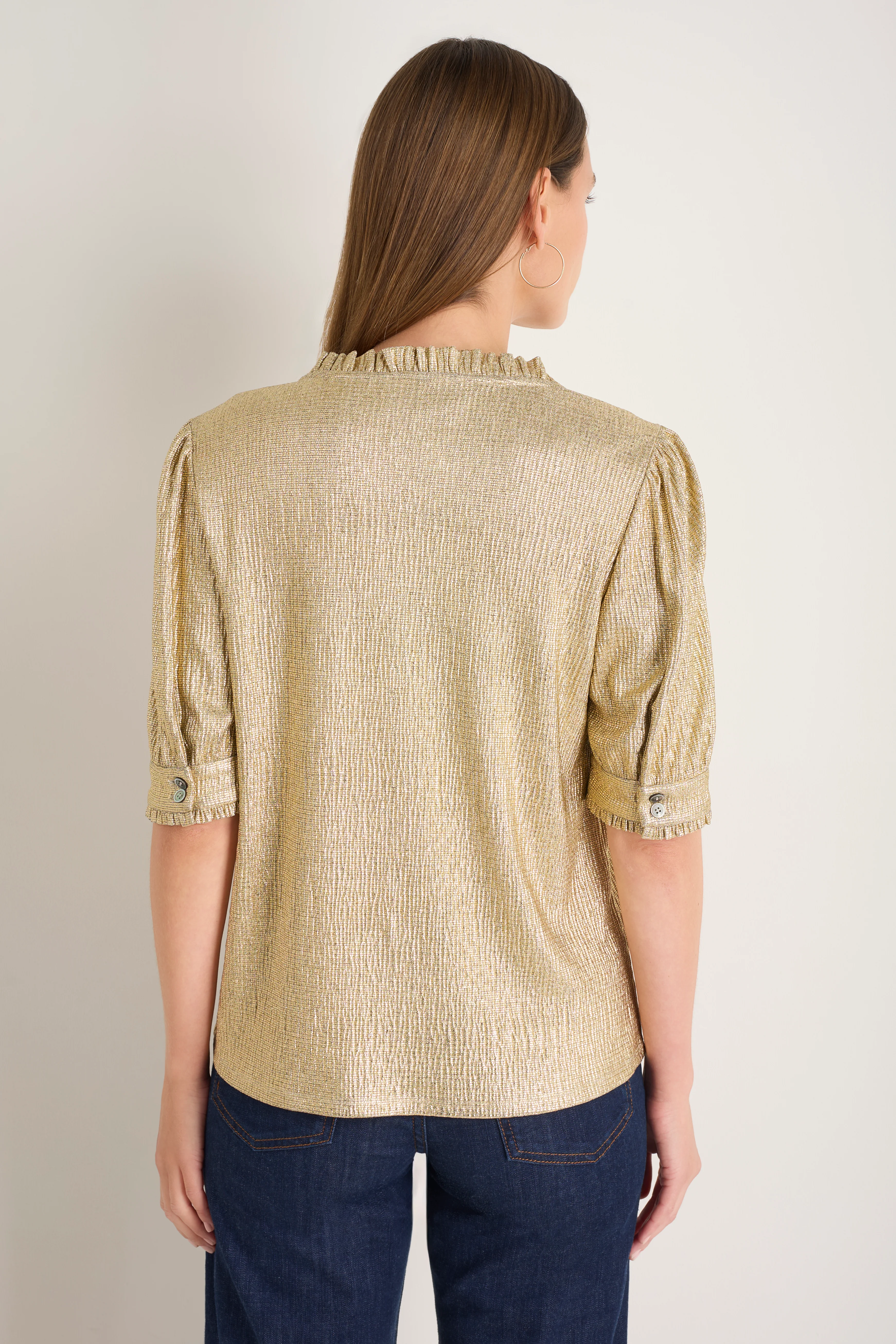 Noah Top - Gold Metallic - Image 6