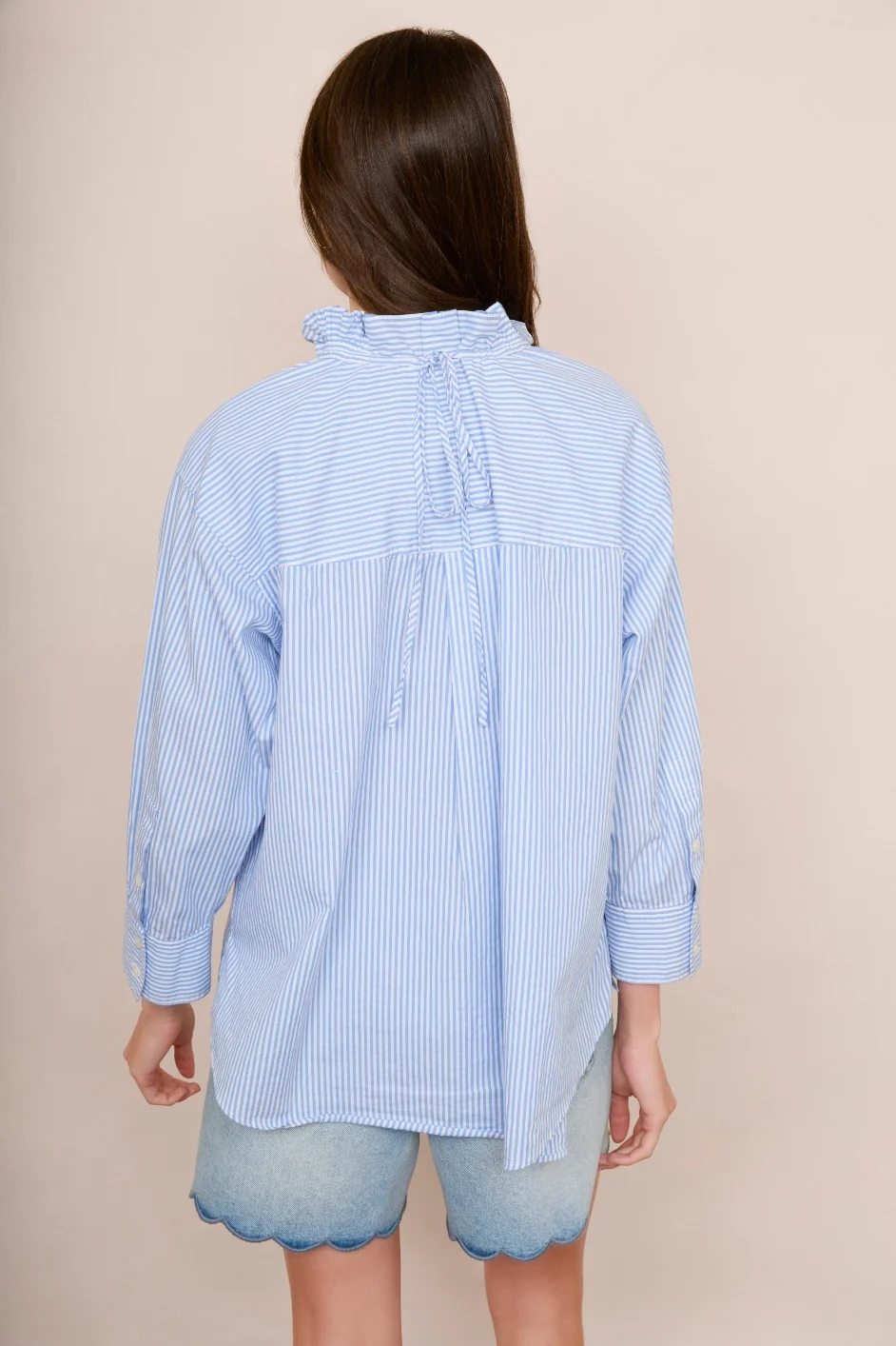 Odette Blouse - Blue/Ivory - Image 9