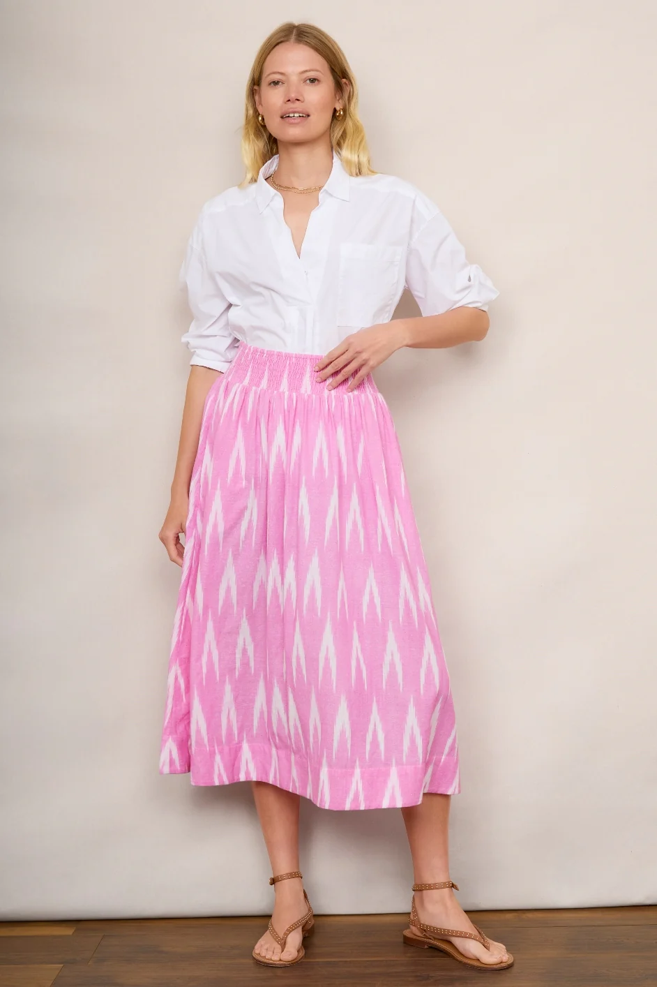 Ophelie Skirt - Pink Ikat - Image 3