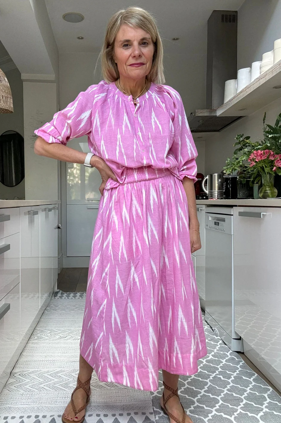 Ophelie Skirt - Pink Ikat - Image 8