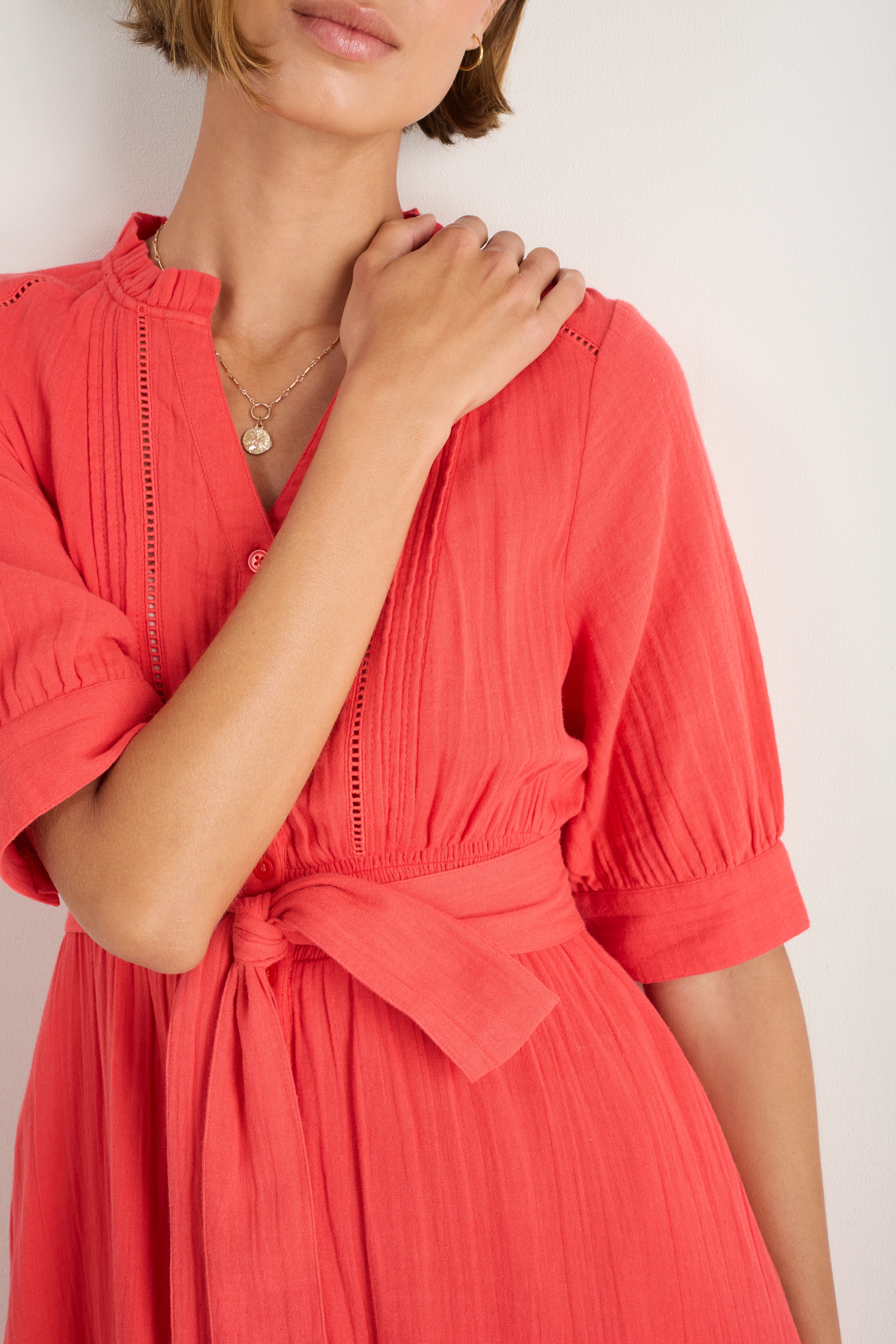 Otti Midi Dress - Guava Red - Image 4
