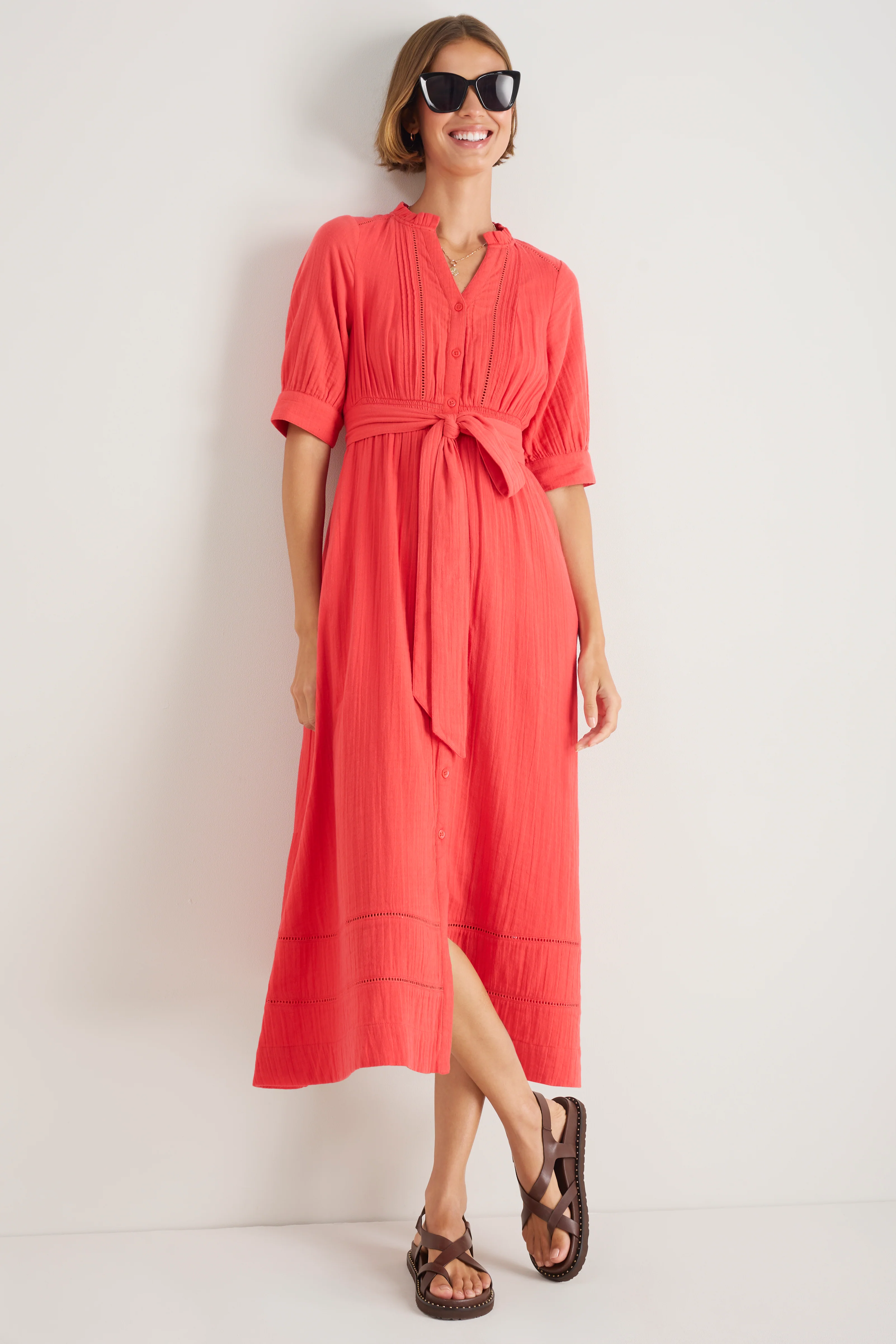 Otti Midi Dress - Guava Red - Image 6