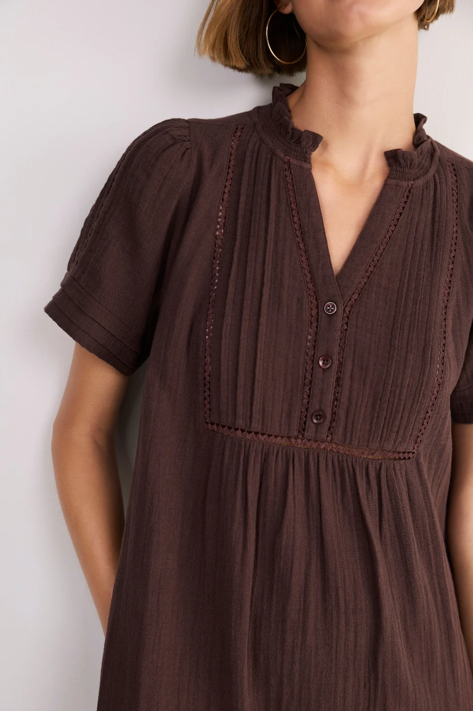 Otti Short Dress - Cocoa - Image 3