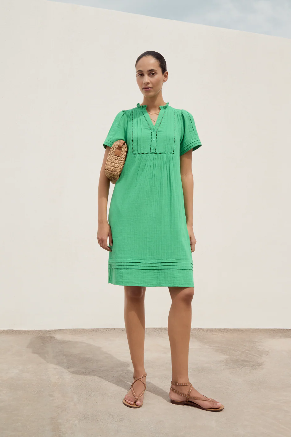 Otti Short Dress - Jade Green - Image 5