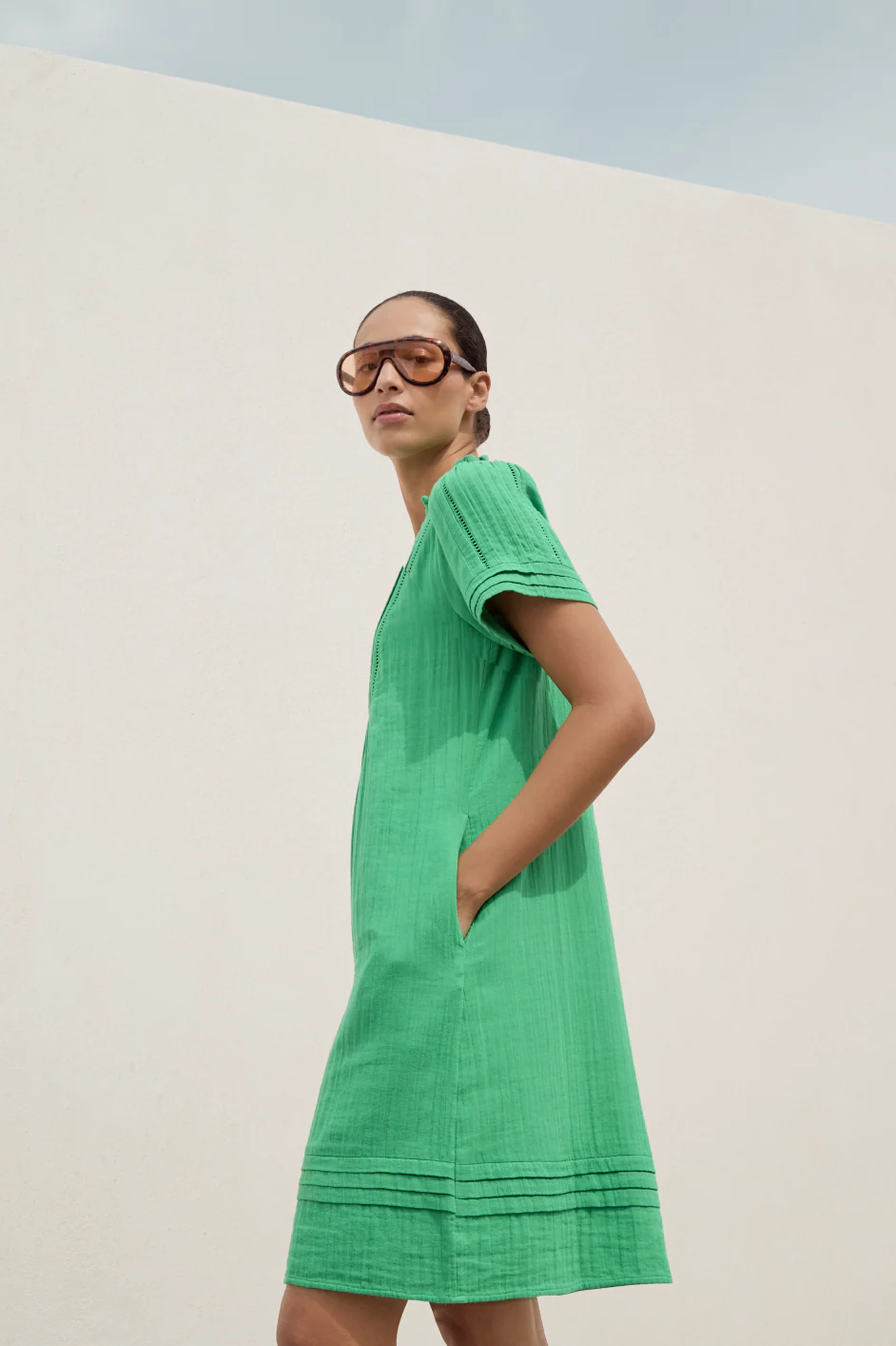 Otti Short Dress - Jade Green - Image 6