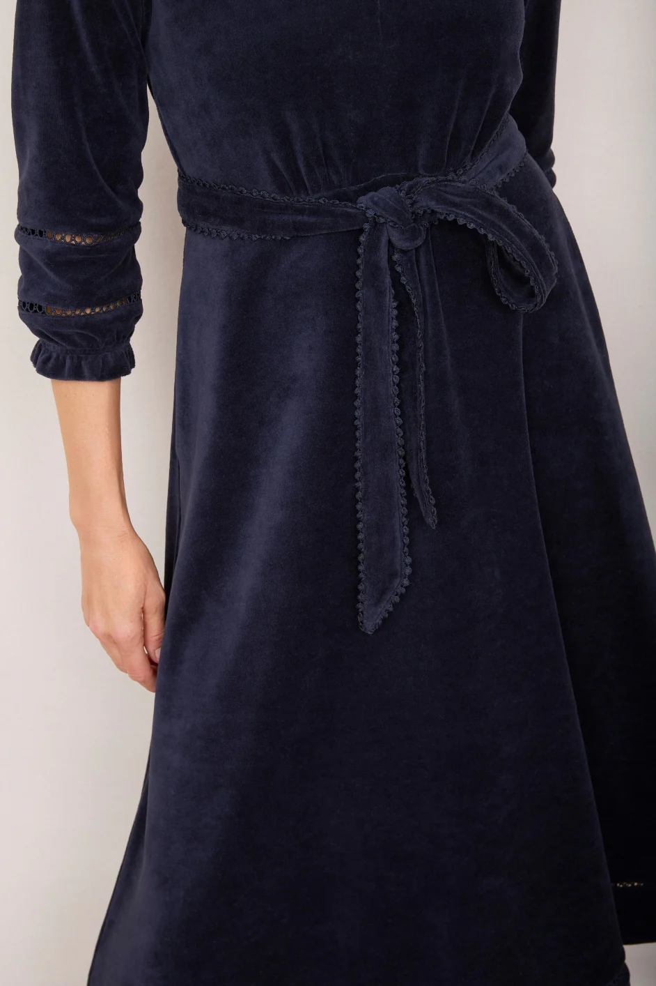 Paloma Velour Dress - Midnight - Image 3