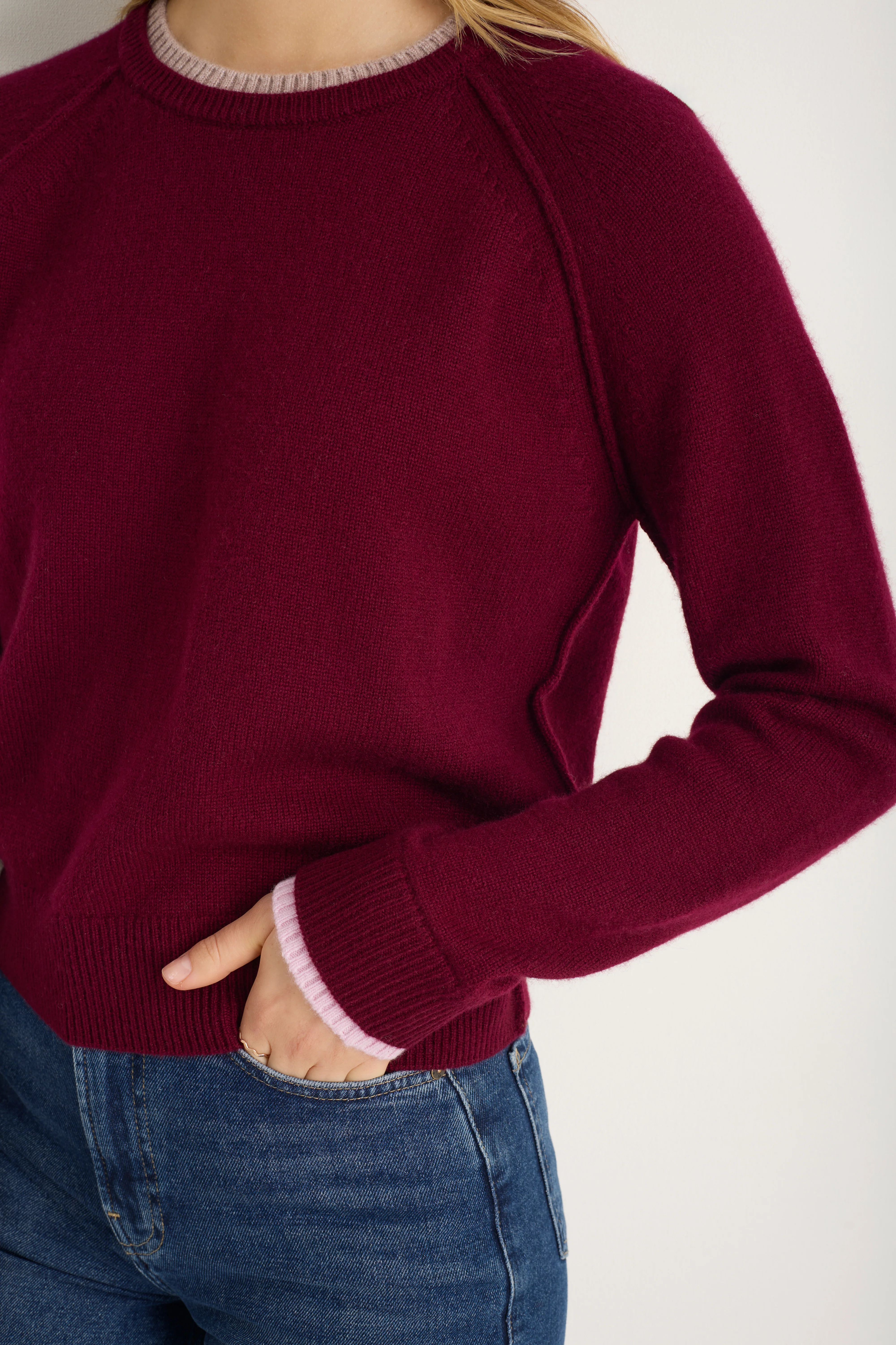 Pandora Jumper - Merlot/Oat/Blossom Pink - Image 2