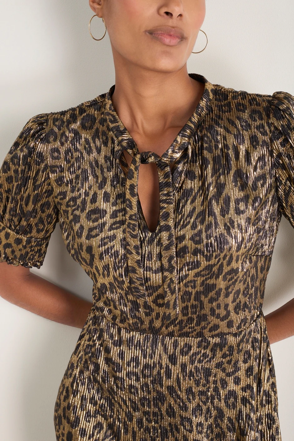 Paulina Dress - Leopard Metallic - Image 2