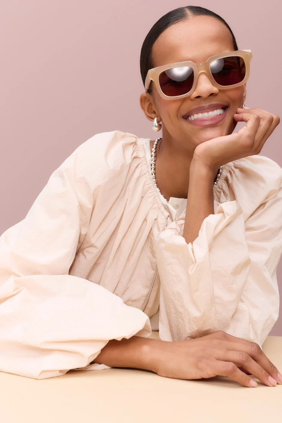 Penelope Puffball Jacket - Dusky Pink - Image 2