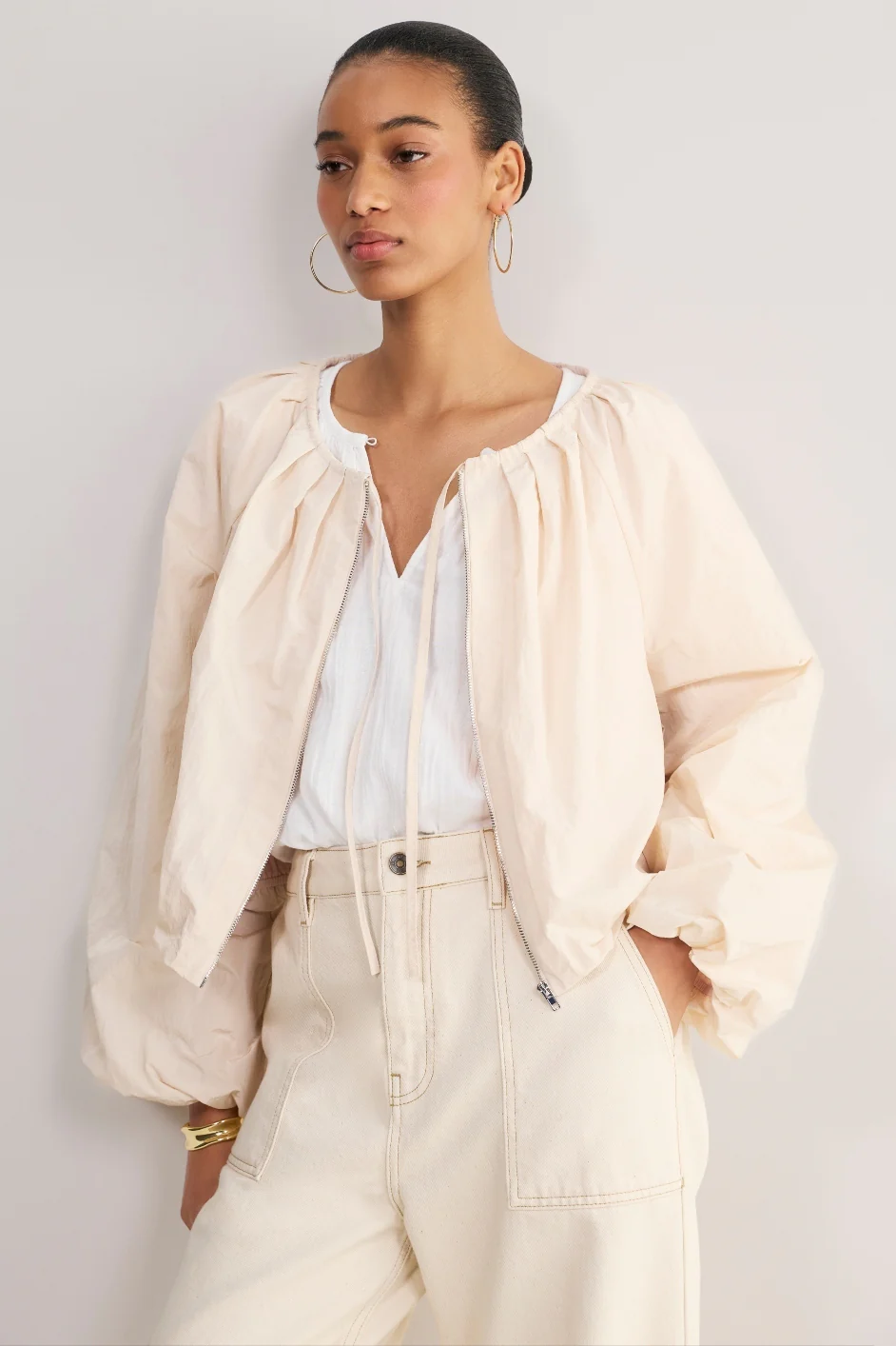 Penelope Puffball Jacket - Dusky Pink - Image 3