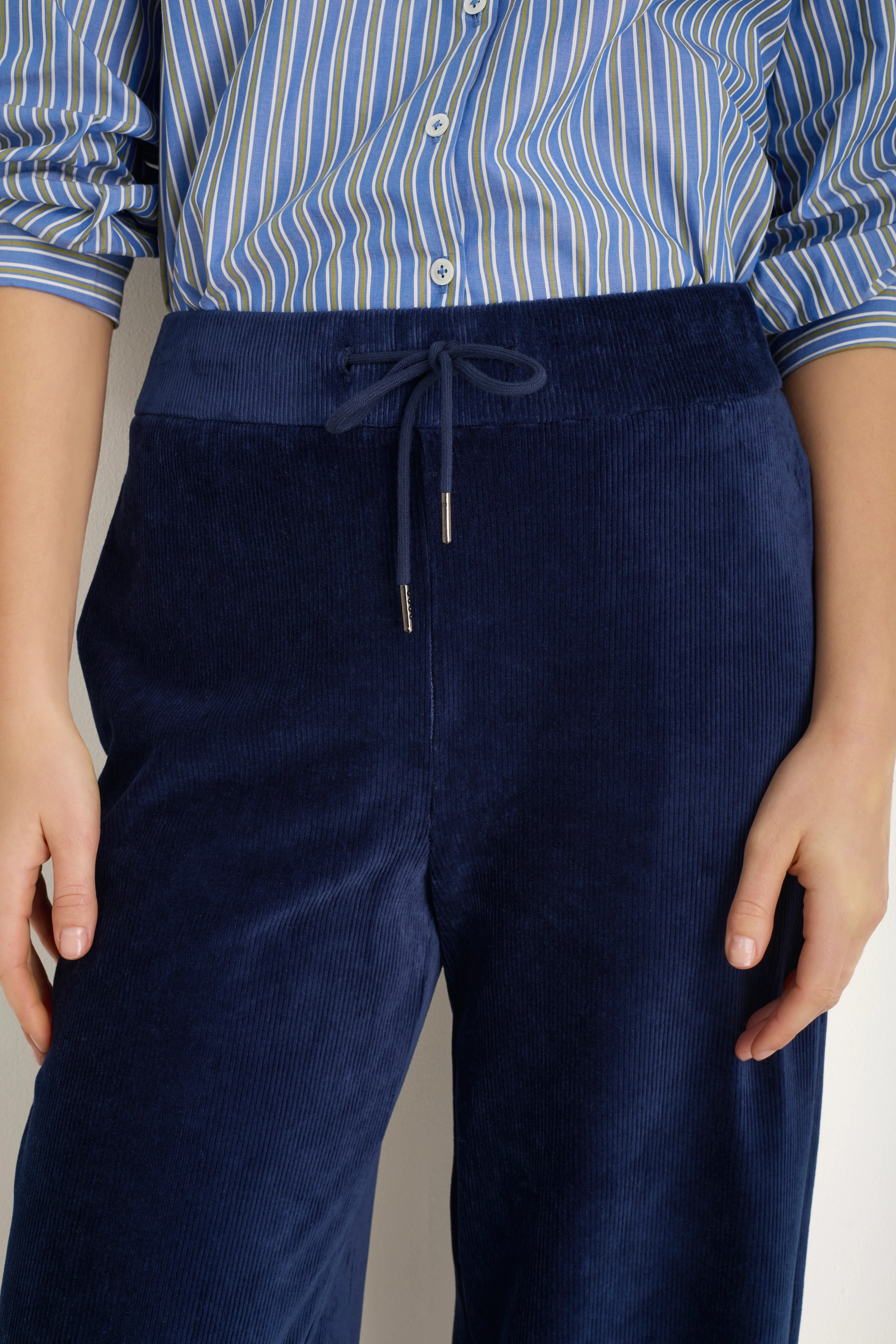 Penny Cord Velour Trouser - Midnight - Image 2