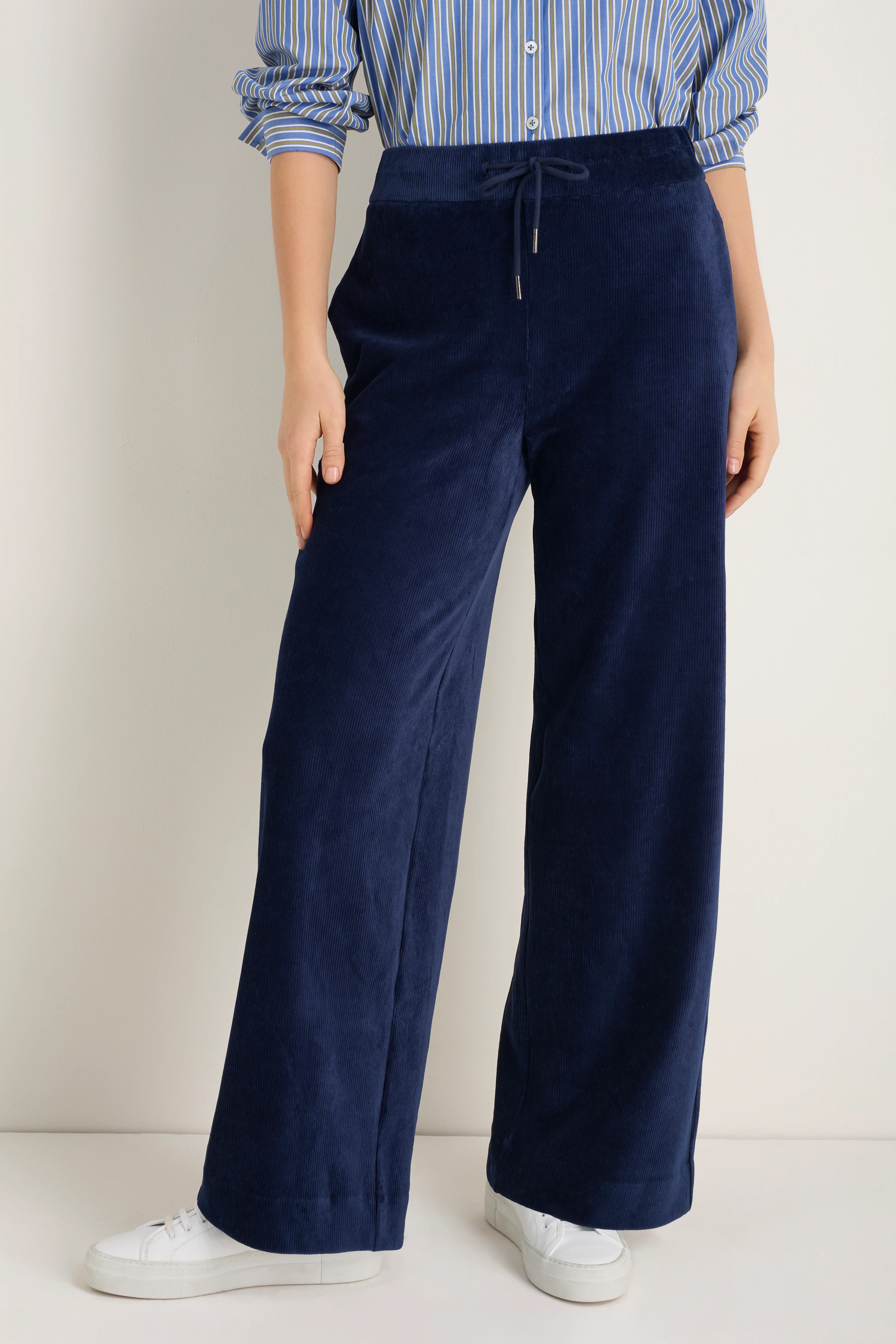 Penny Cord Velour Trouser - Midnight - Image 4
