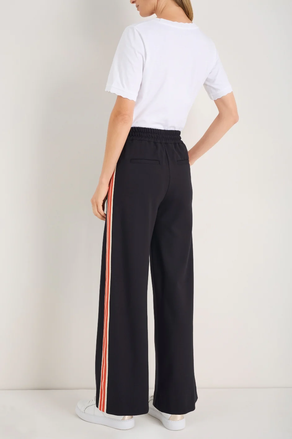 Penny Ponte Trouser - Black/Red - Image 4