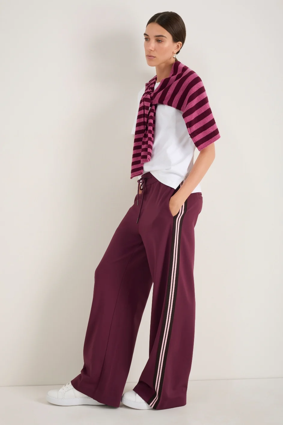 Penny Ponte Trouser - Deep Fig - Image 3