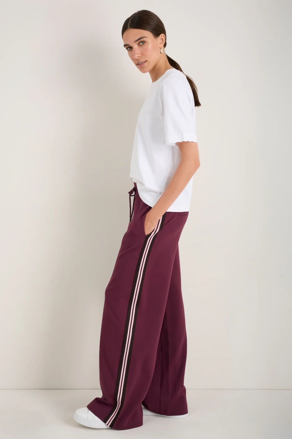 Penny Ponte Trouser - Deep Fig - Image 5