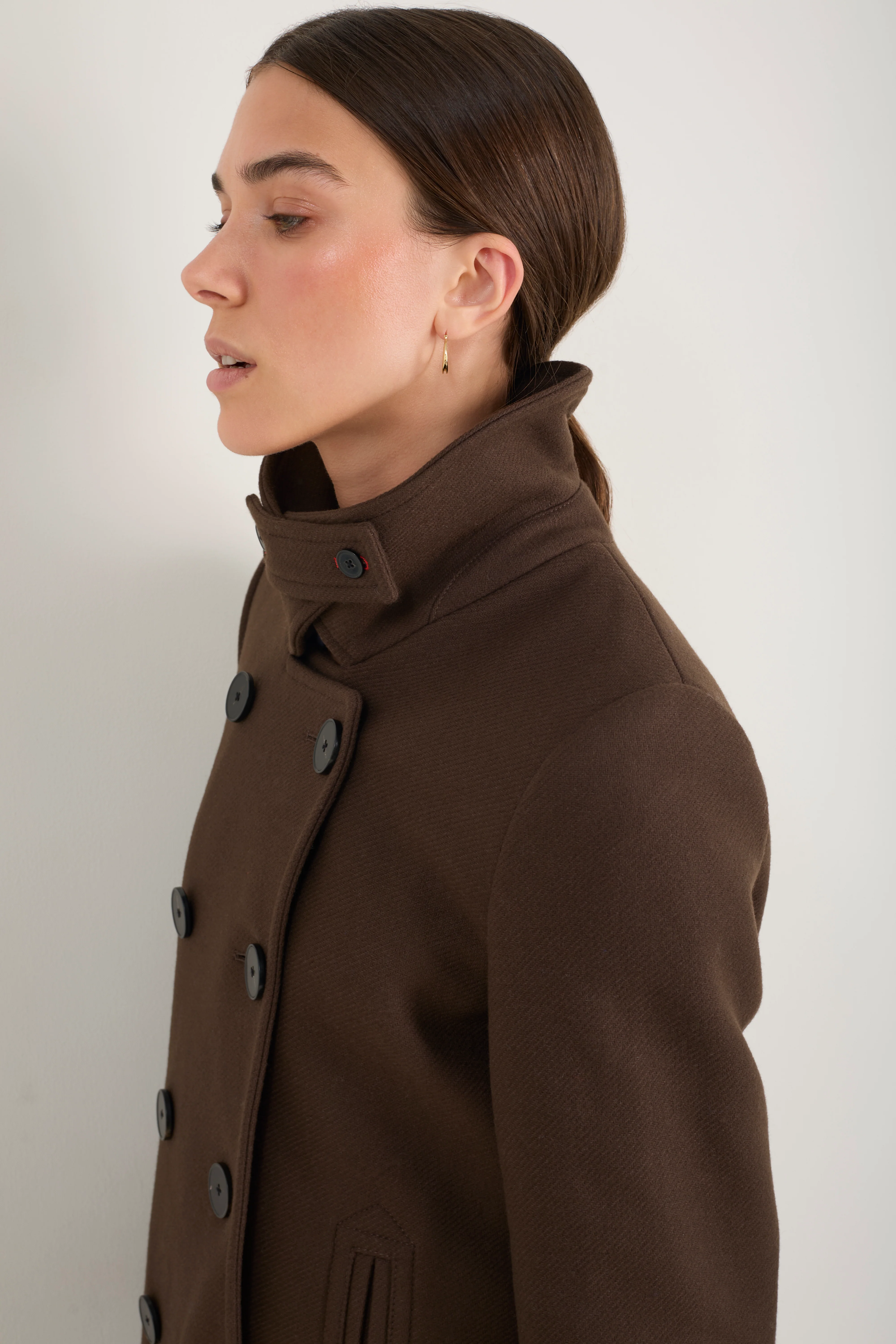 Philippa Pea Coat - Cocoa - Image 4