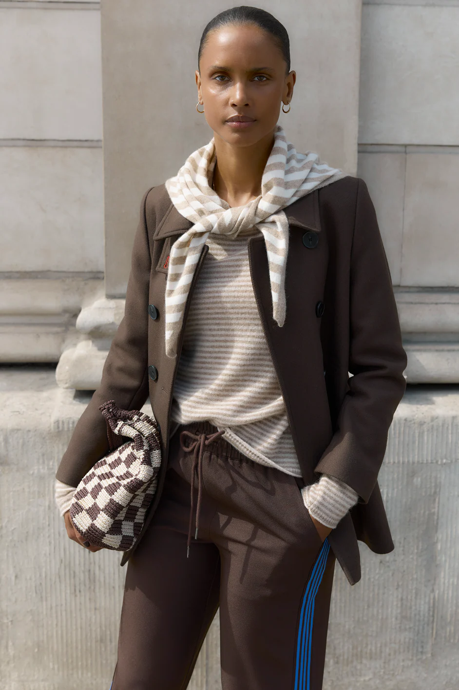 Philippa Pea Coat - Cocoa - Image 7