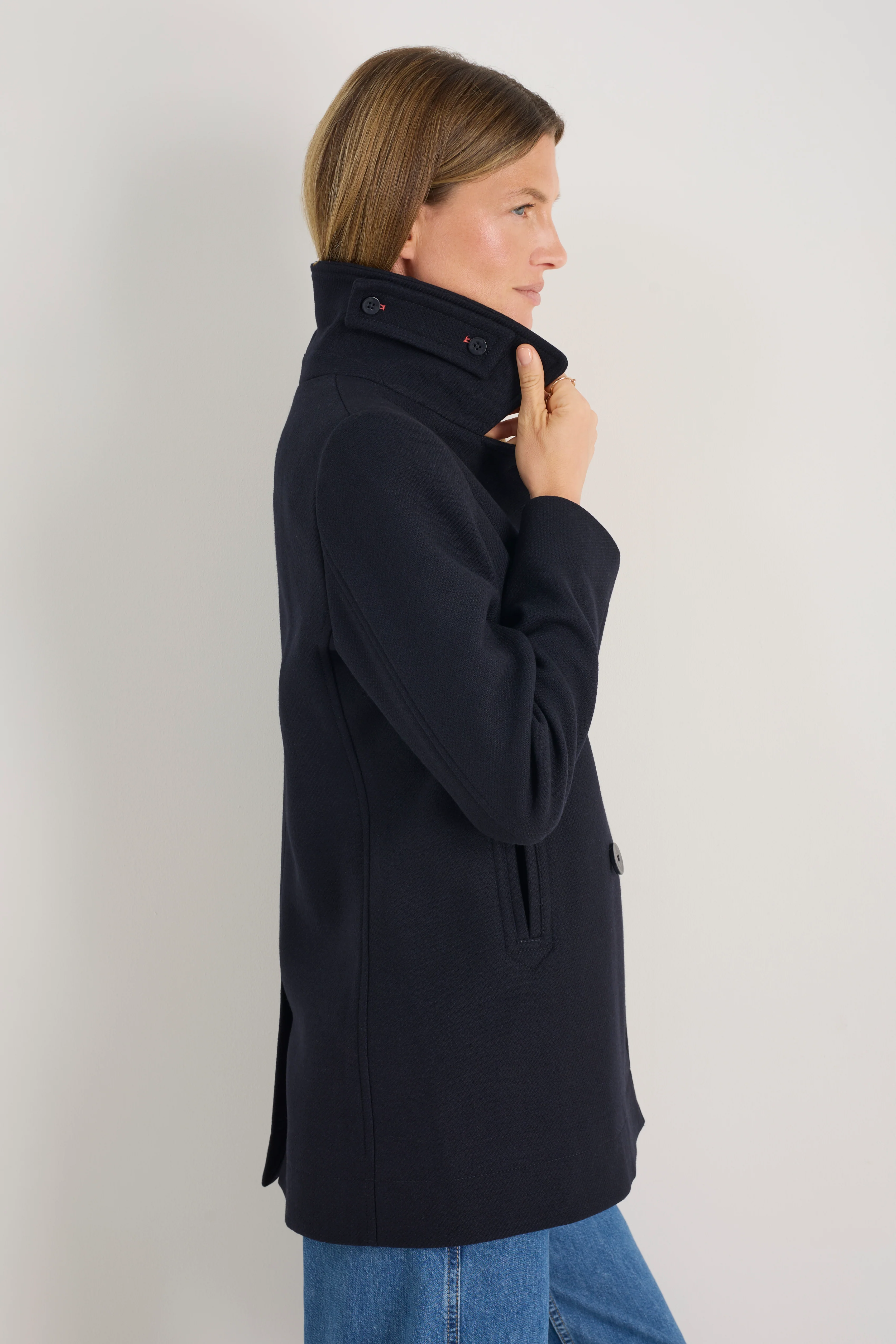 Philippa Pea Coat - Dark Midnight - Image 5