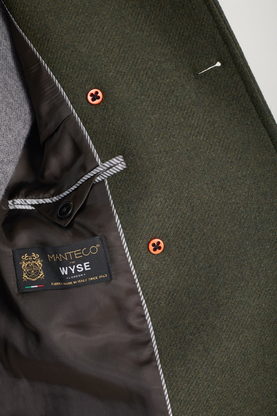 Philippa Pea Coat - Dark Olive - Image 6