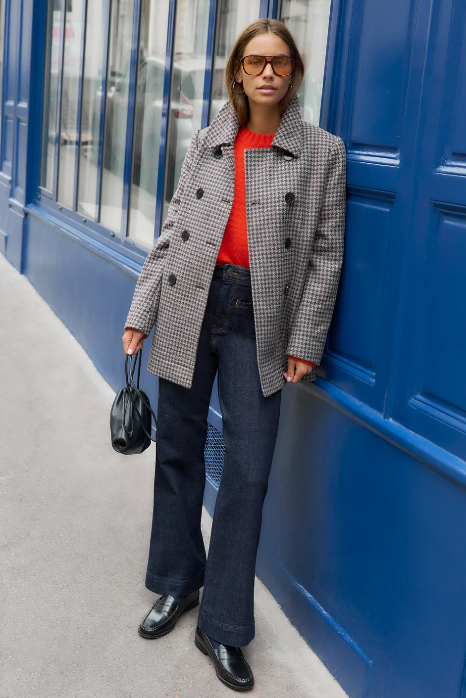 Philippa Pea Coat - Dogtooth - Image 8