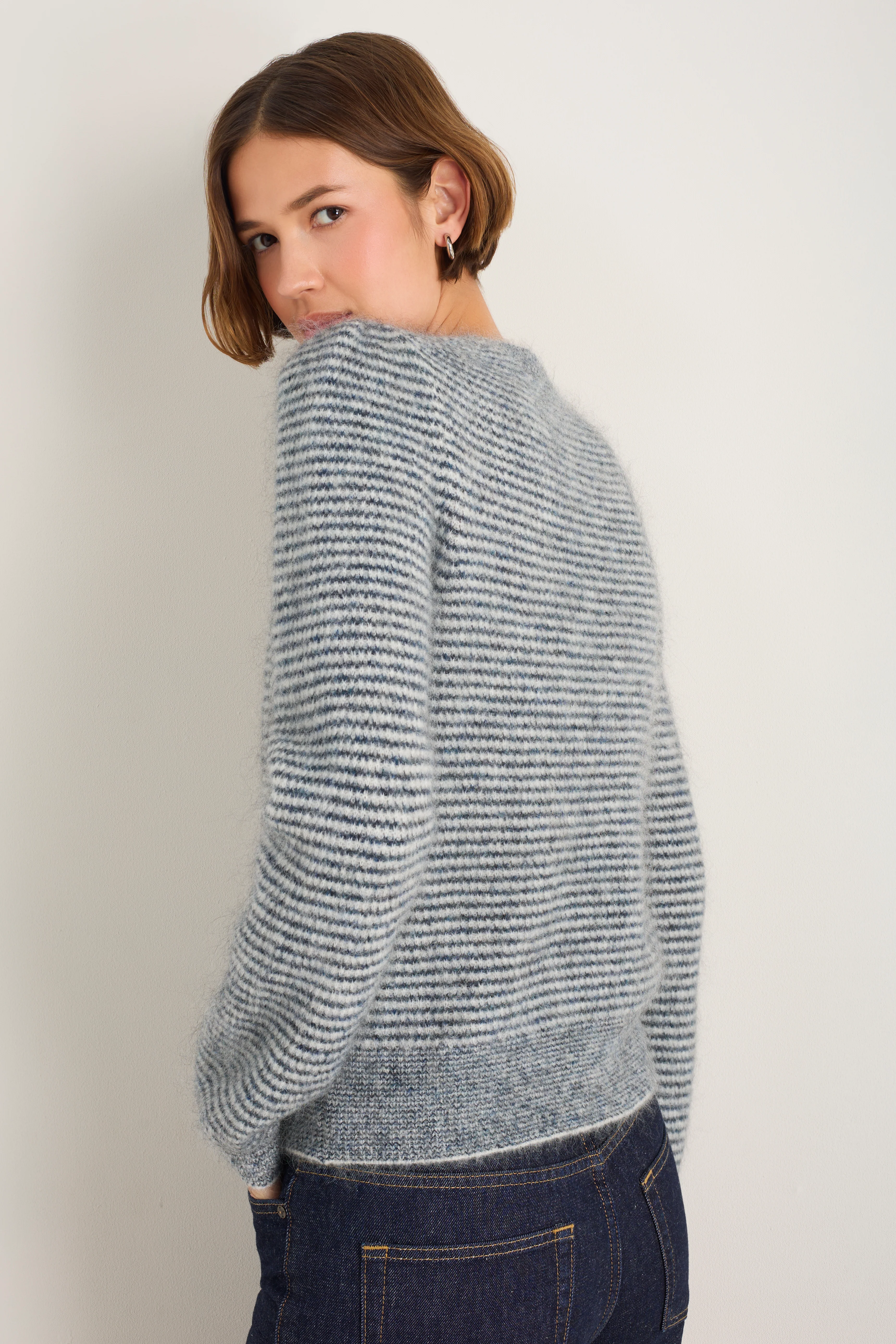 Phoebe Jumper - Midnight/Ivory Stripe - Image 4