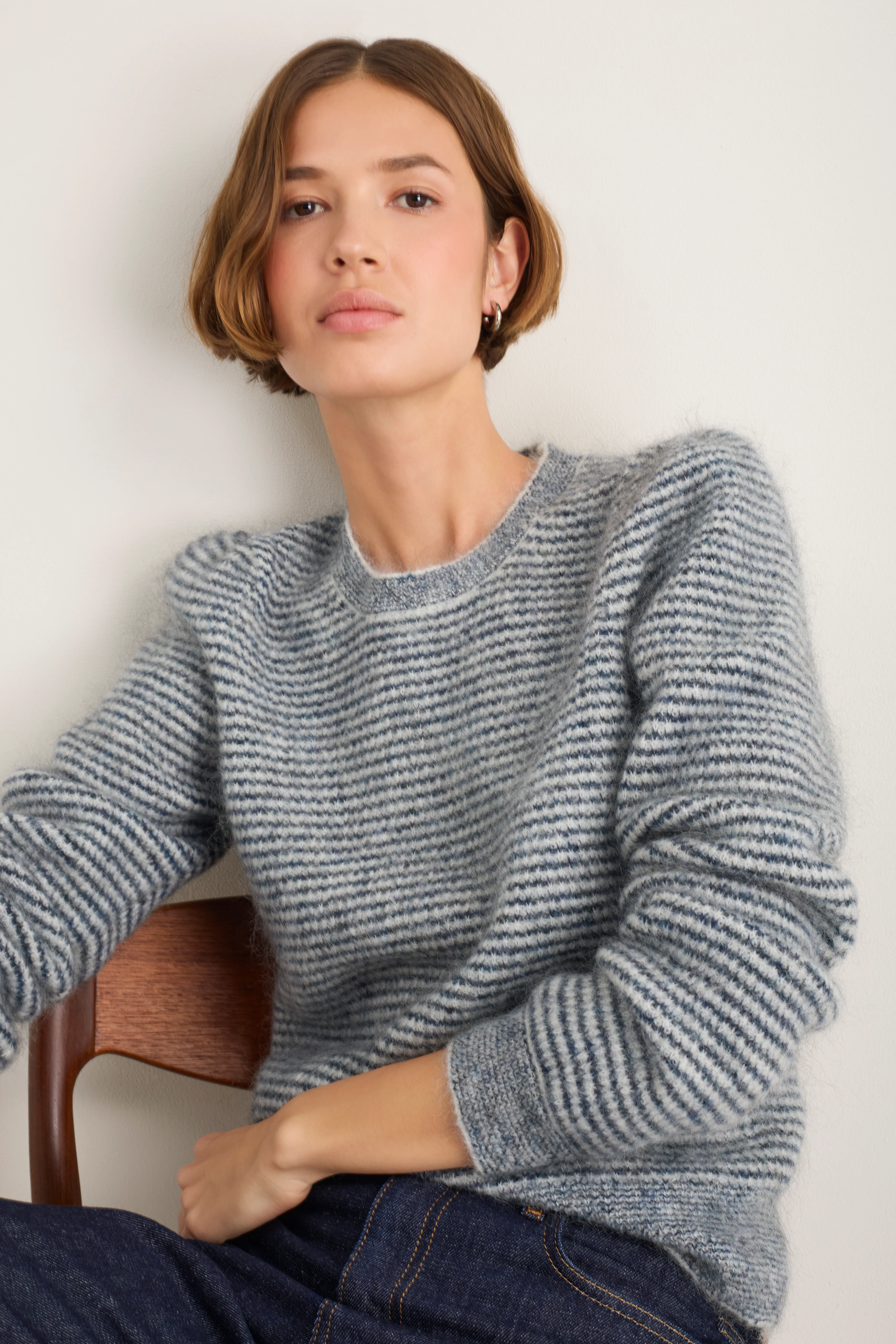Phoebe Jumper - Midnight/Ivory Stripe - Image 5