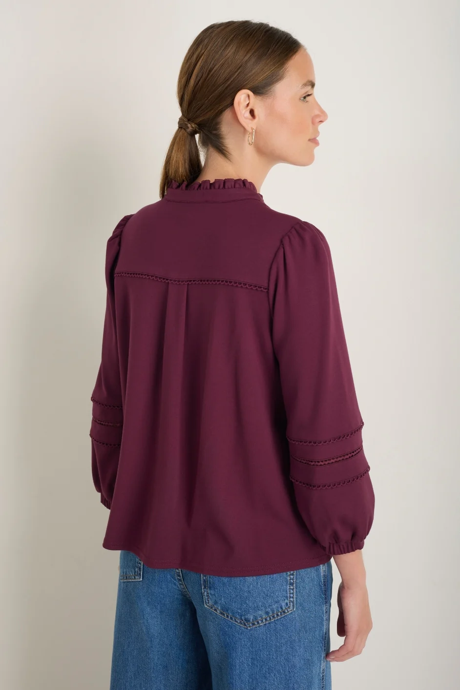 Phoebe Ponte Top - Deep Fig - Image 3