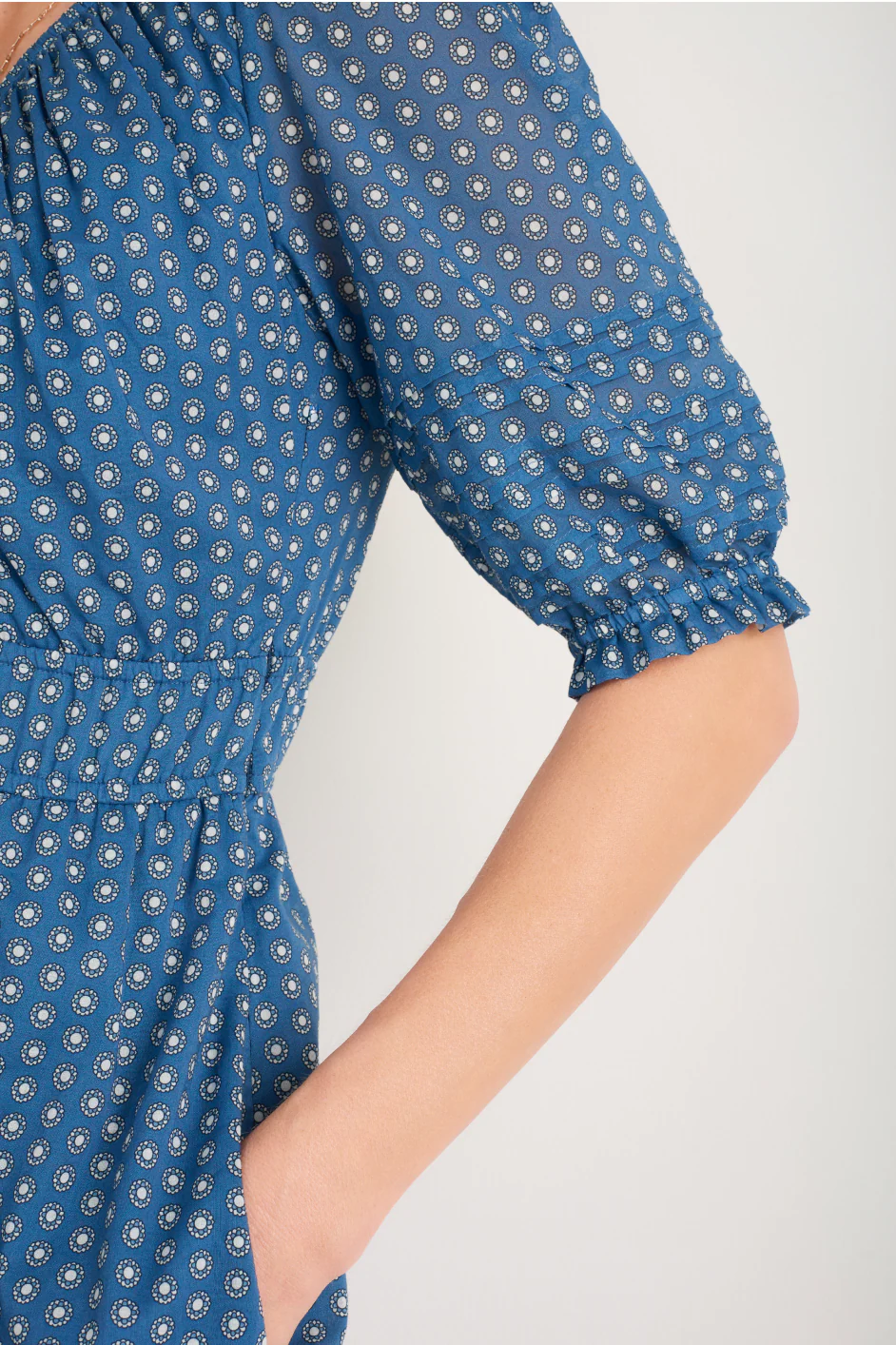 Piper Dress - Chambray Geo Stamp - Image 6