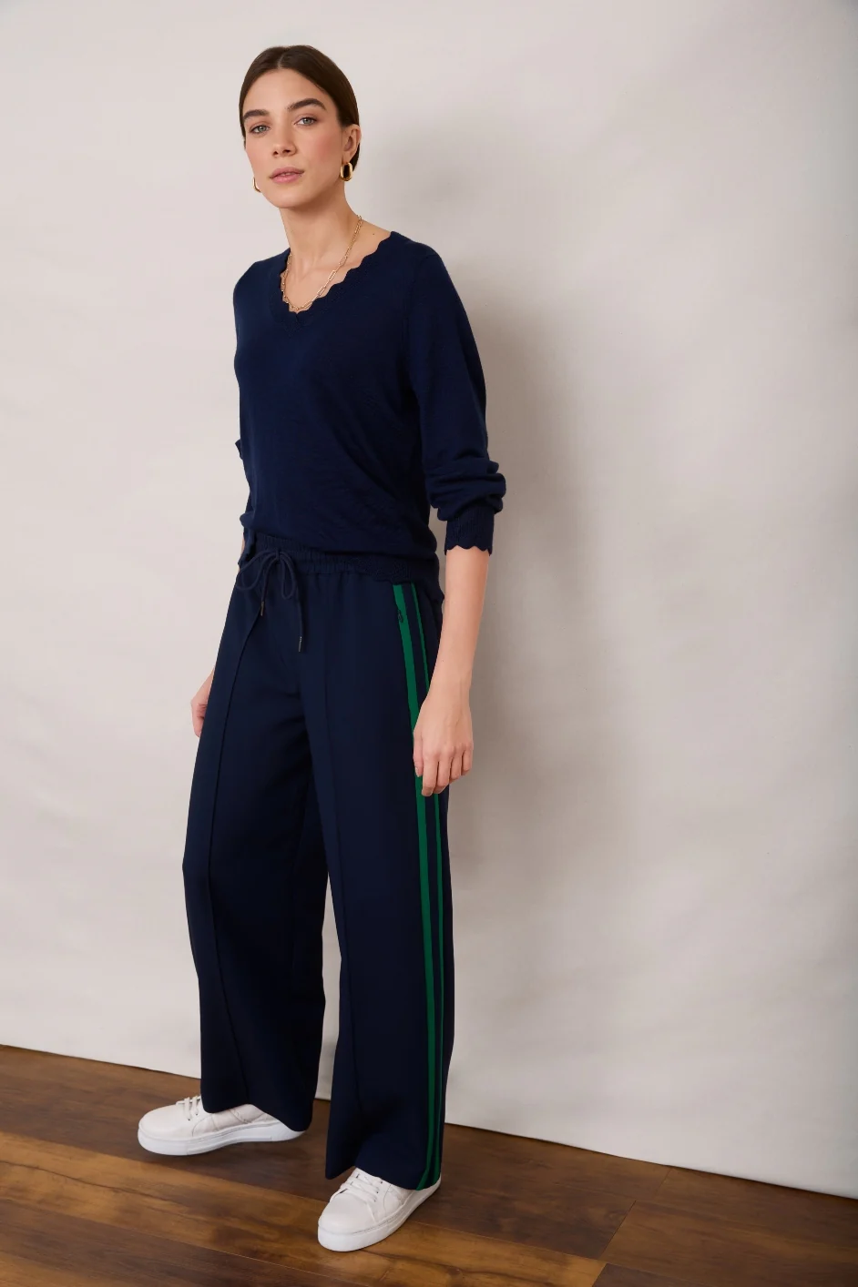 Polly Side Stripe Trouser - Midnight - Image 3