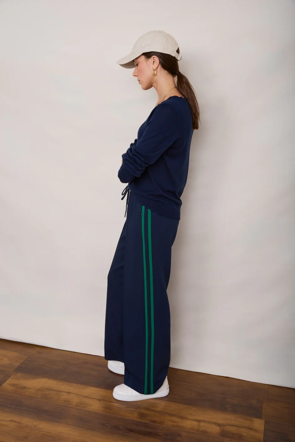 Polly Side Stripe Trouser - Midnight - Image 4