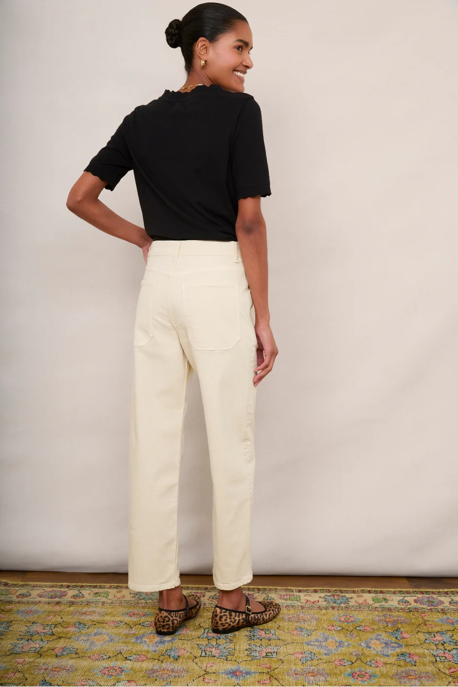 Rae Straight Leg Jean - Ecru - Image 3