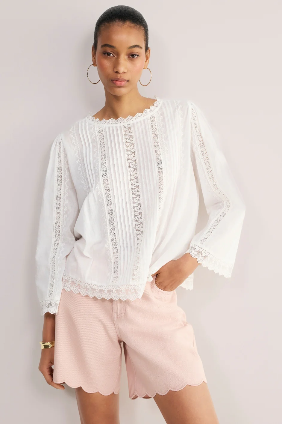 Renee Blouse - White Embroidered - Image 3