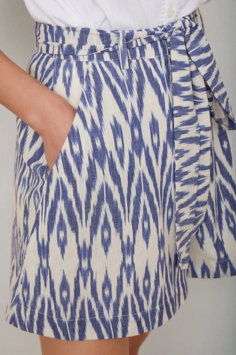 Rhiane Short - Blue Ikat - Image 4
