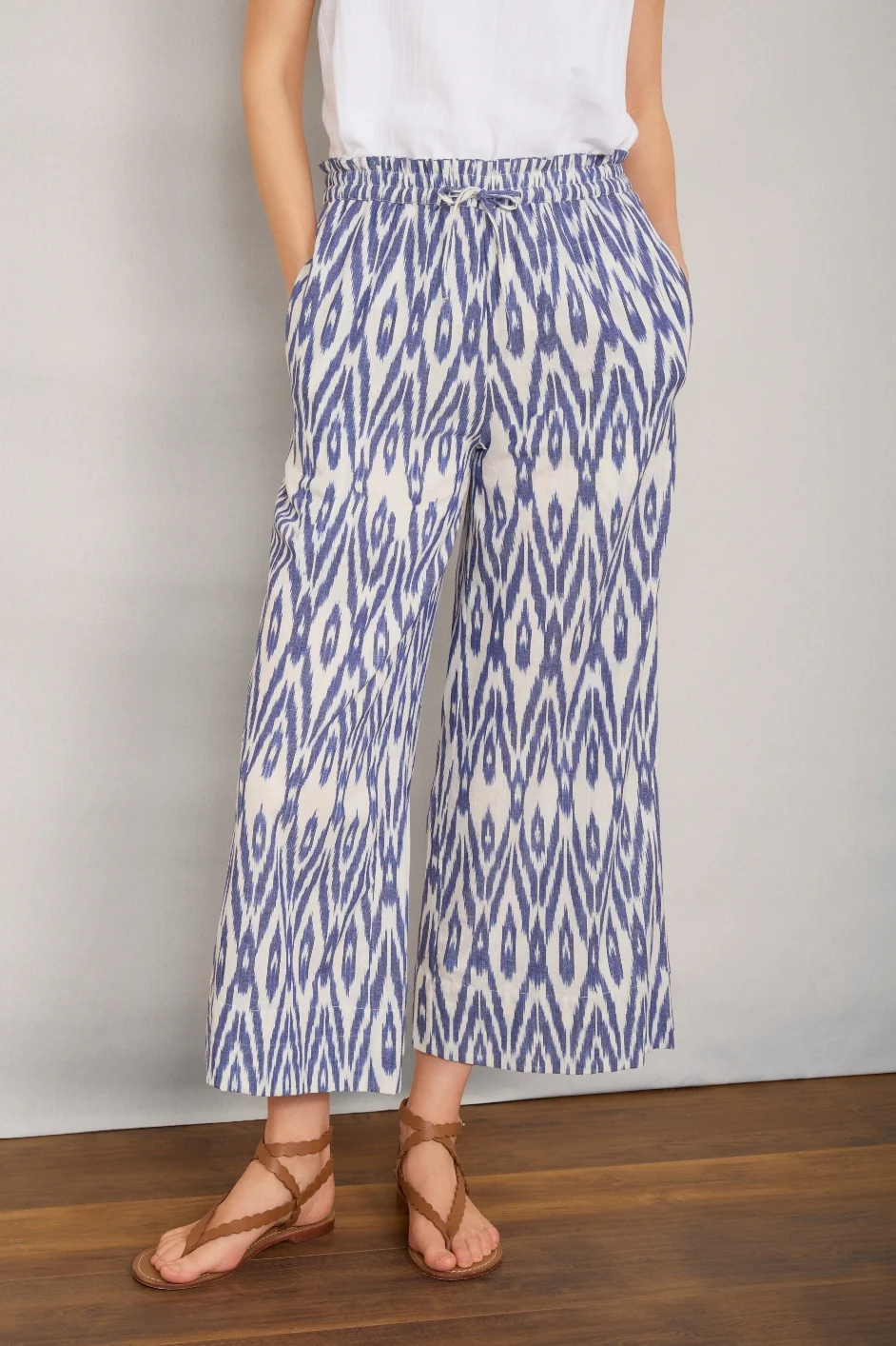 Rhona Trouser - Blue Ikat - Image 2
