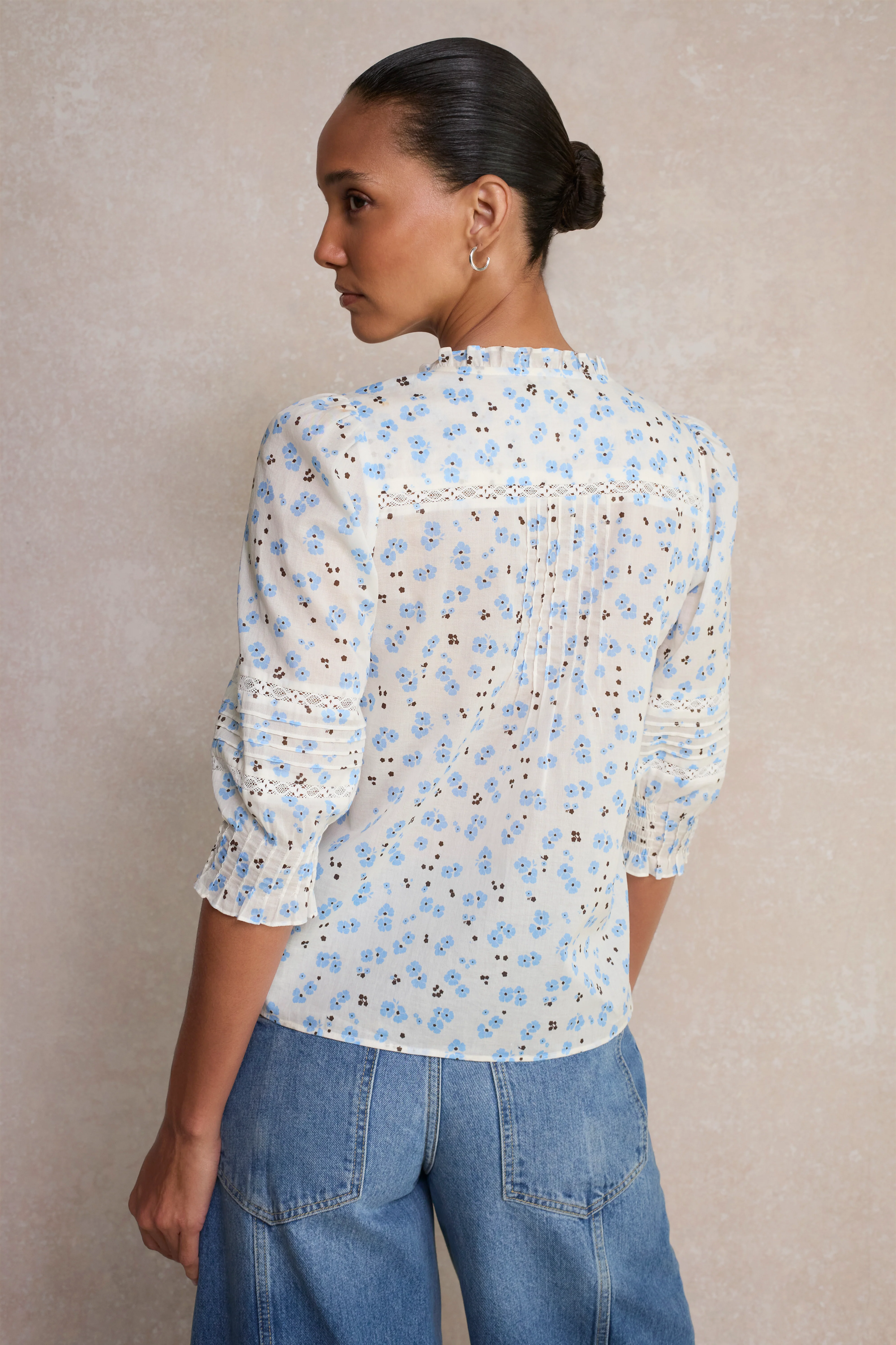 Riley Blouse - Ivory Spaced Poppy - Image 3