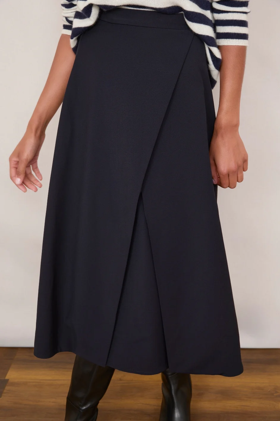 Romilly Wrapover Skirt - Midnight - Image 3