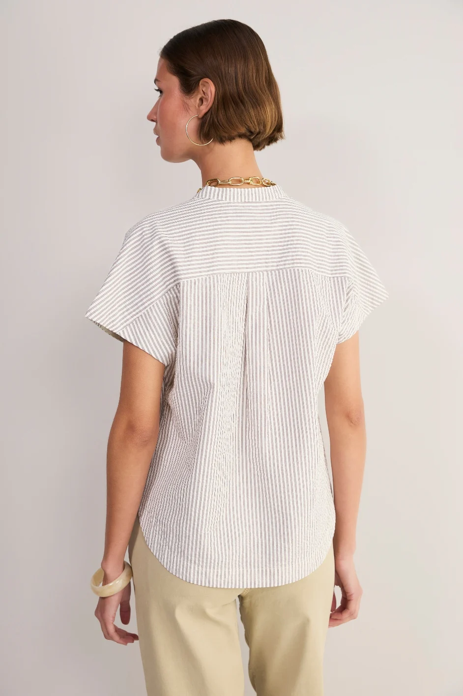 Romy Top - Cocoa/Ecru Stripe - Image 6