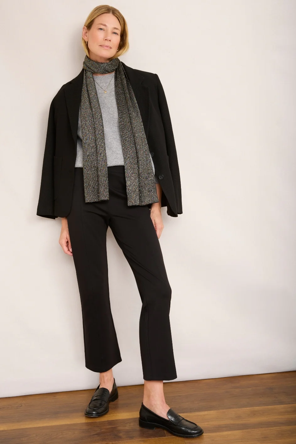 Rosa Ponte Kickflare Trouser - Black - Image 2