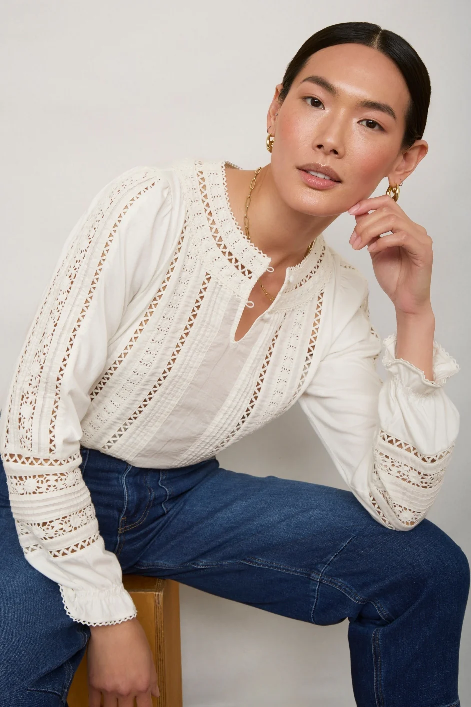 Roseanne Top - Ivory - Image 4