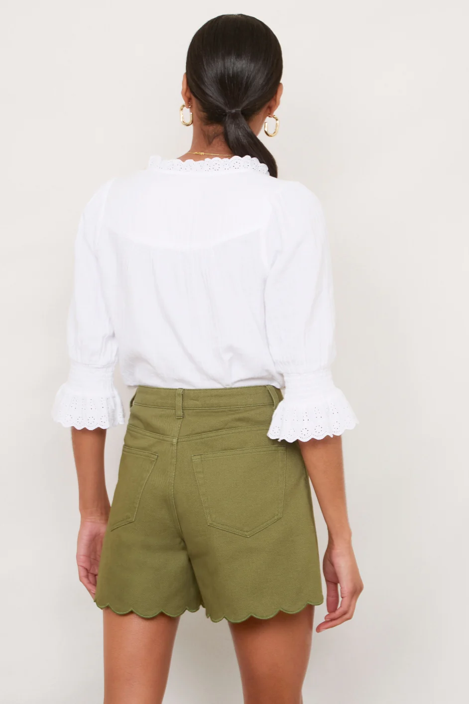 Ruby Scallop Short - Khaki - Image 3