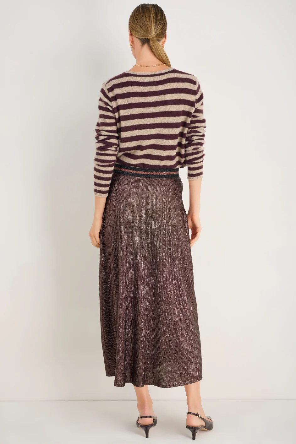 Sathony Metallic Skirt - Cocoa - Image 6