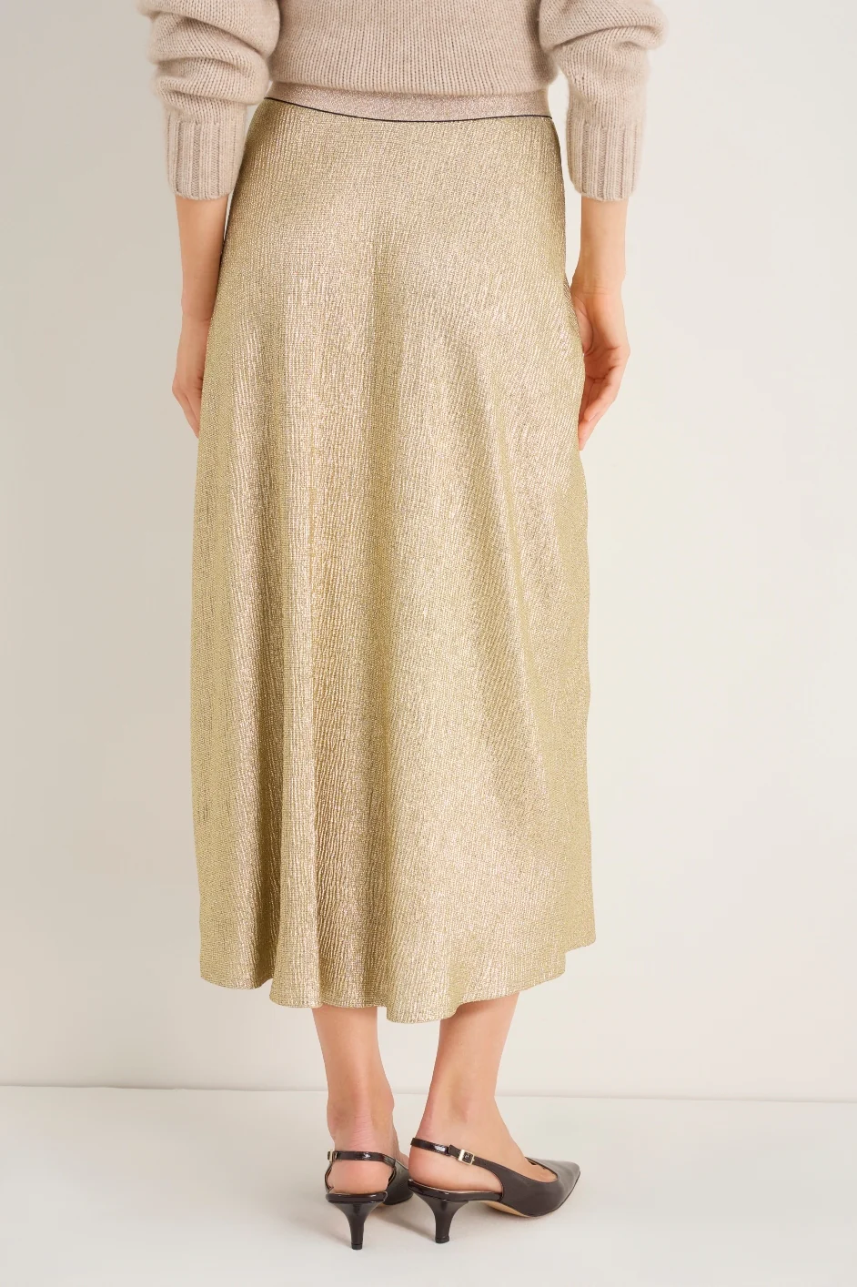Sathony Metallic Skirt - Gold - Image 4