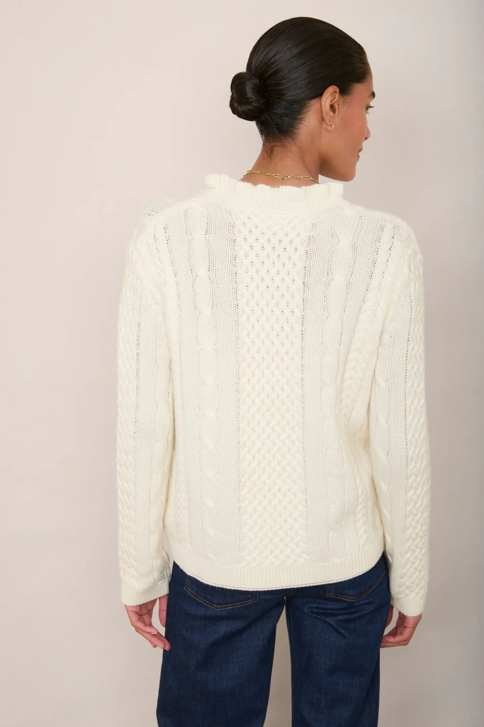 Savannah Cable Jumper - Ivory - Image 5