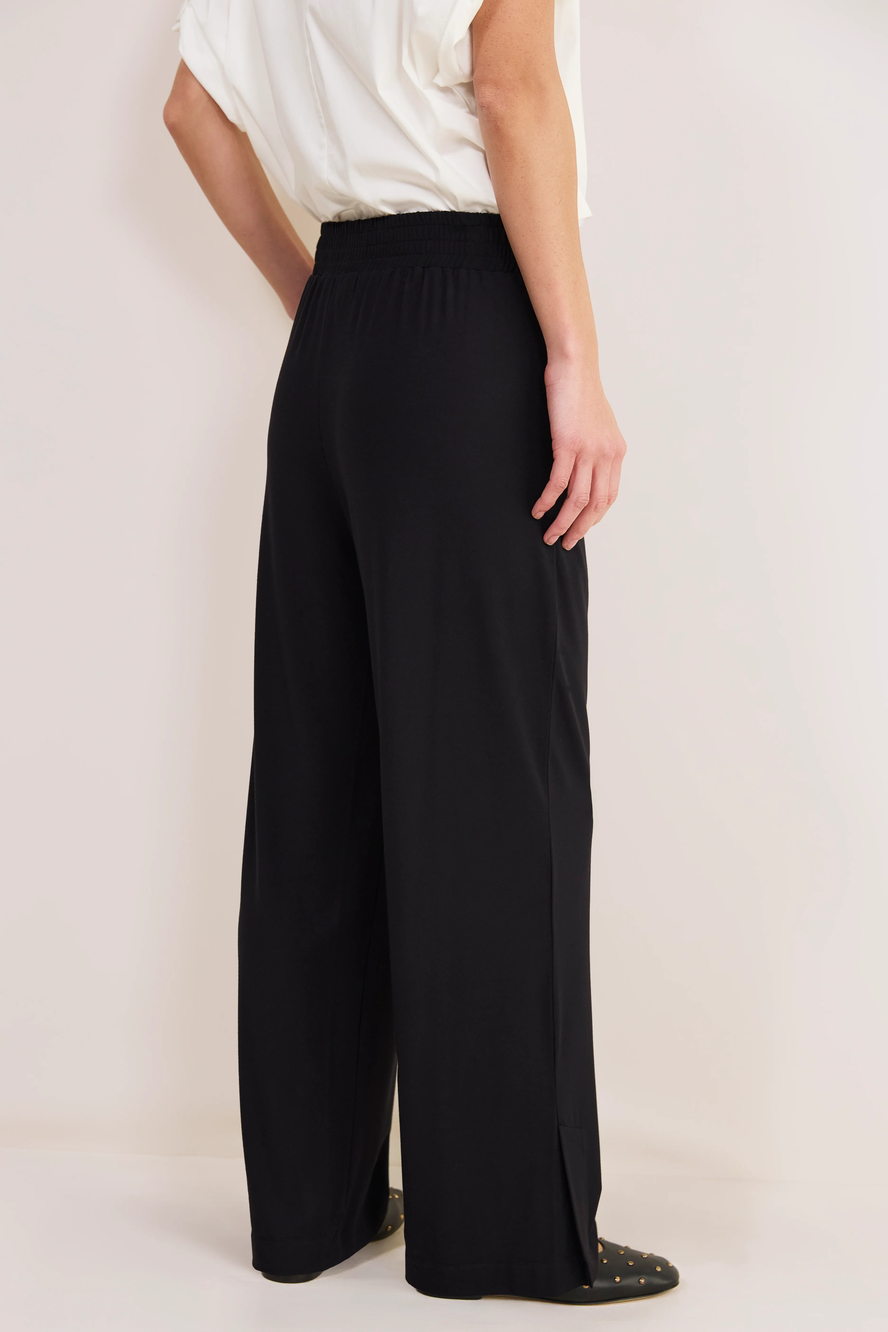 Sienna Split Hem Trouser - Black - Image 3
