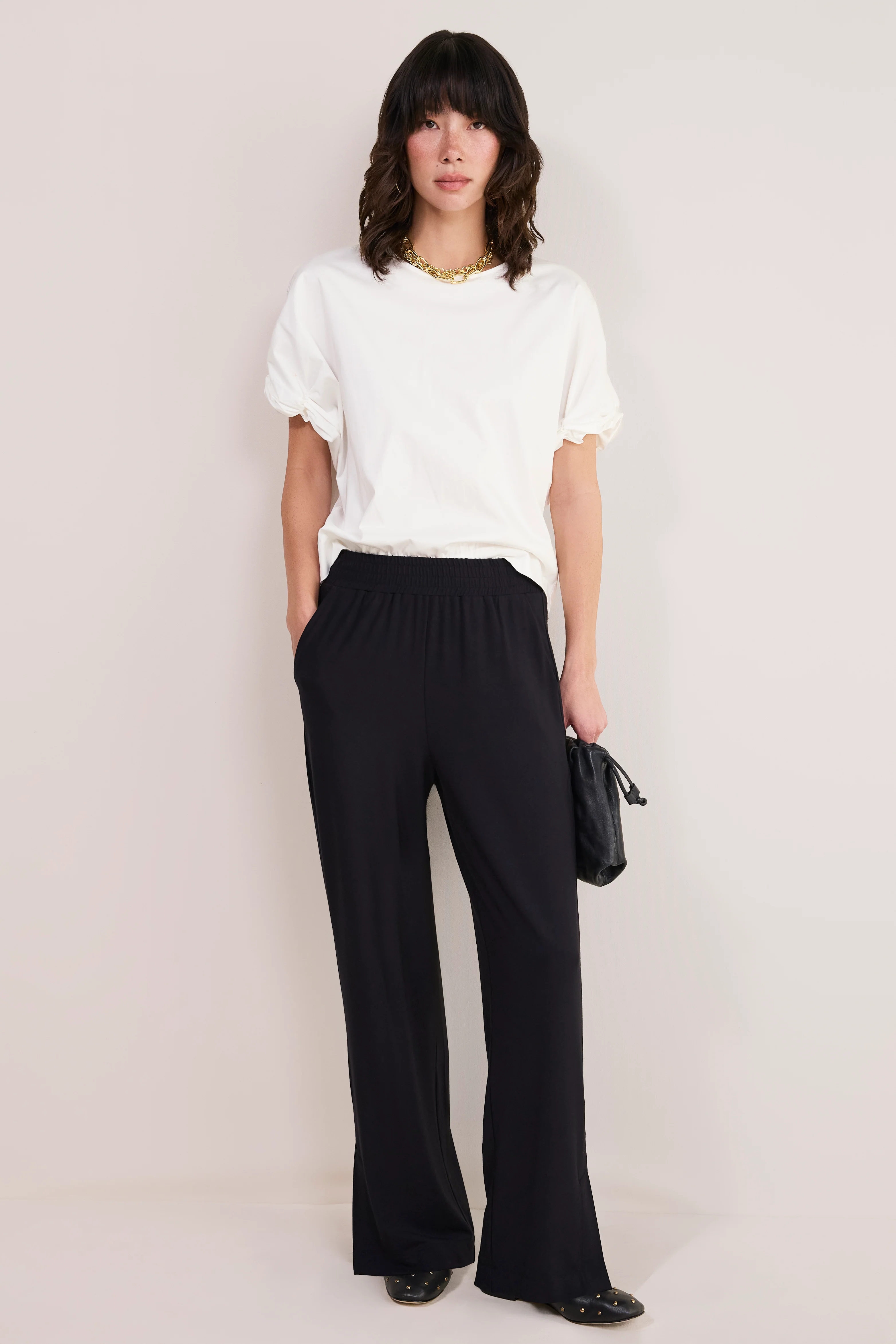 Sienna Split Hem Trouser - Black - Image 4