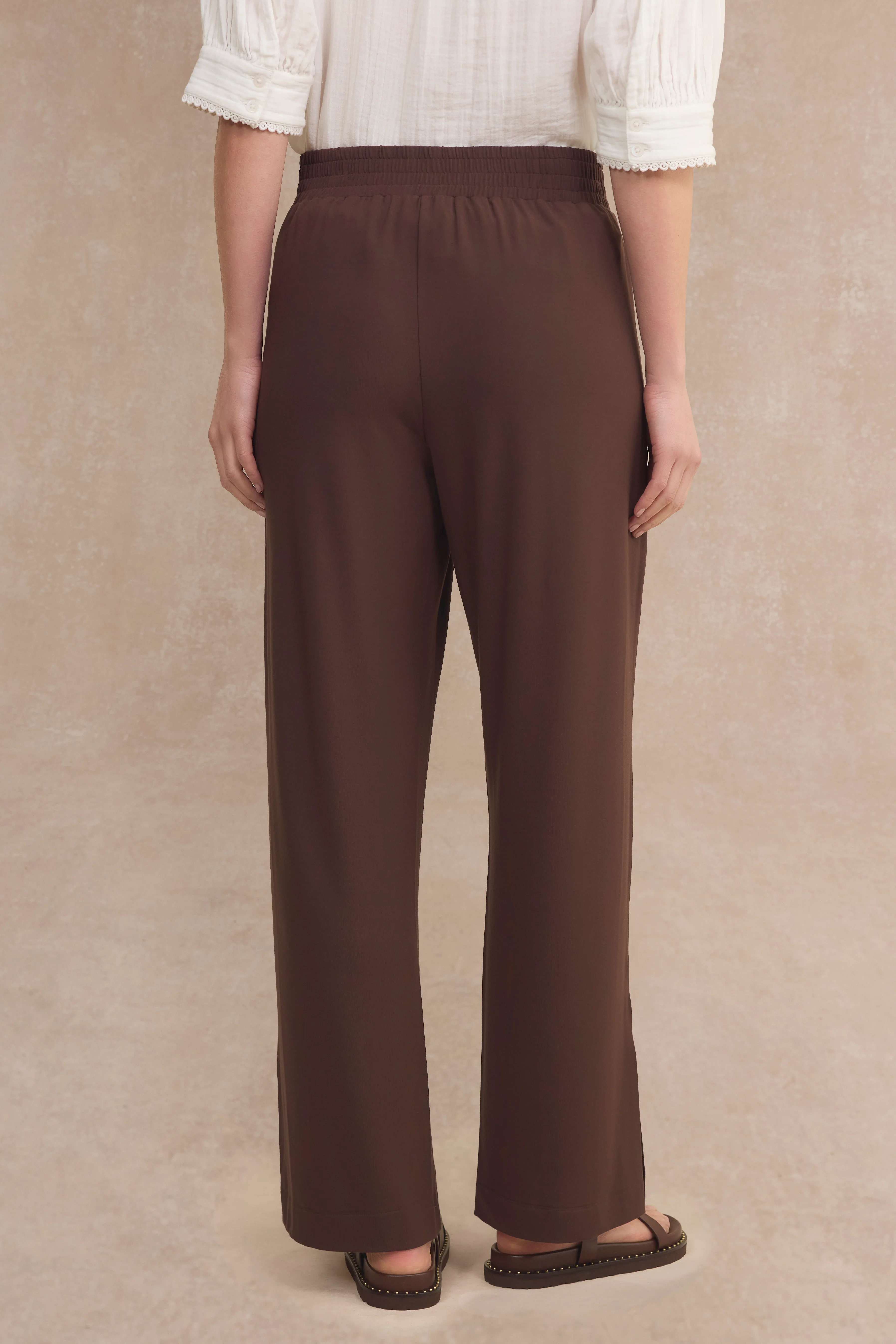 Sienna Split Hem Trouser - Cocoa - Image 4