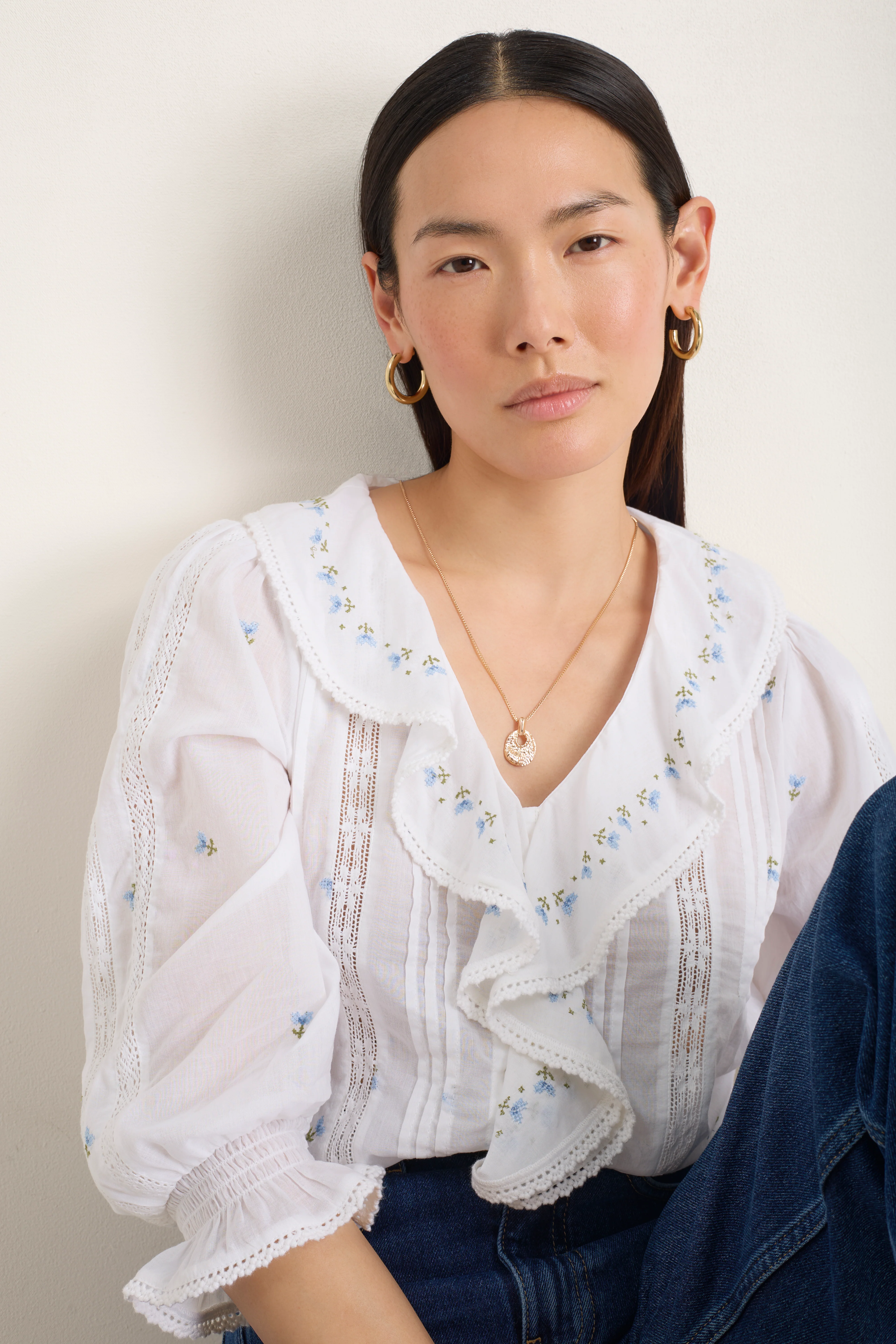 Sierra Blouse - Ivory Embroidered - Image 3