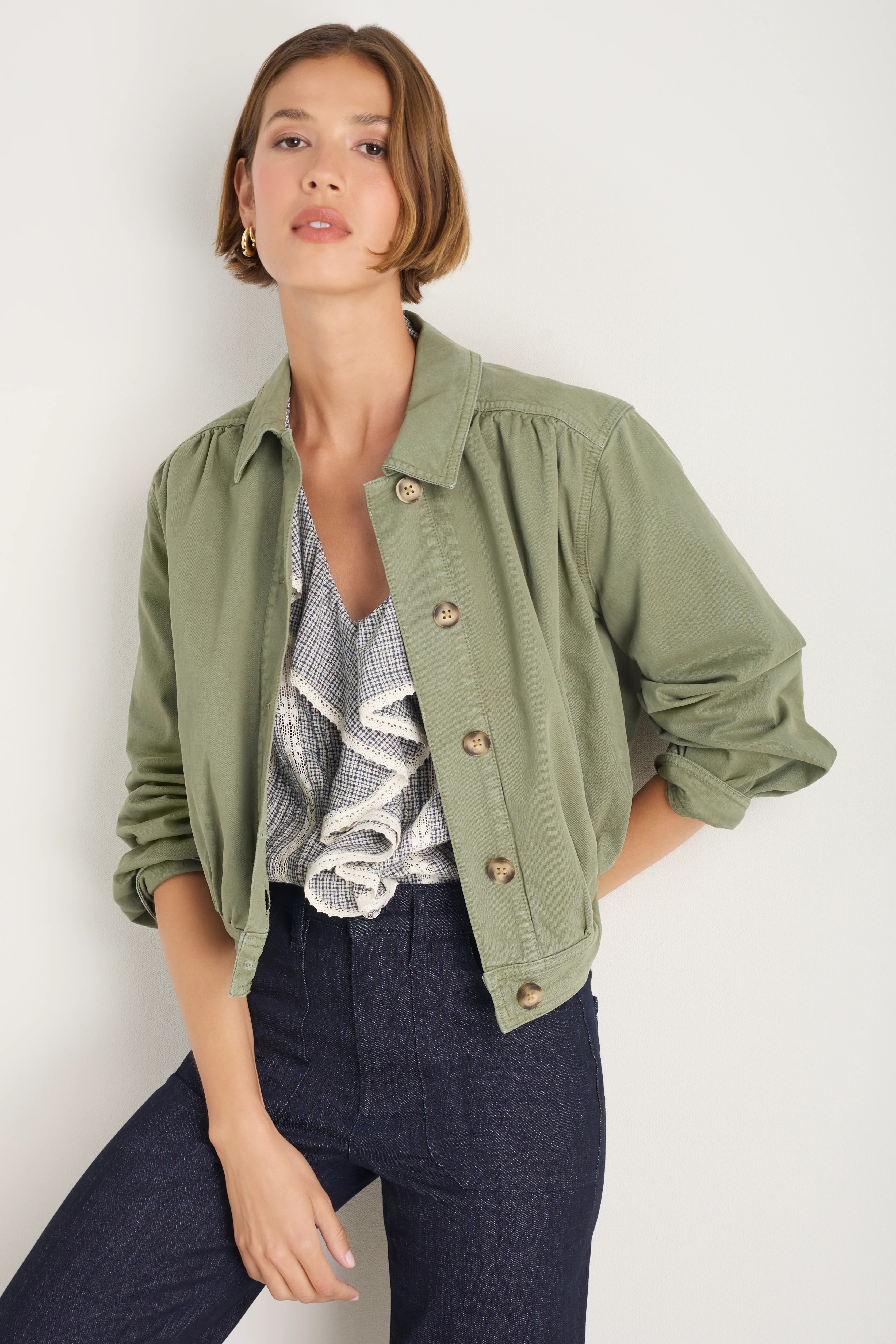 Sierra Blouse - Midnight/Ivory Check - Image 7