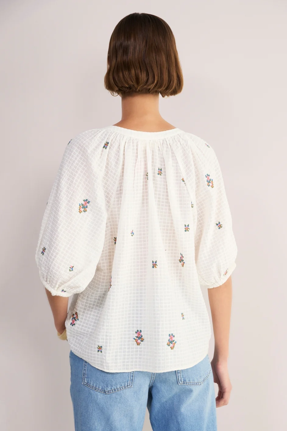 Skye Blouse - White Embroidered - Image 5