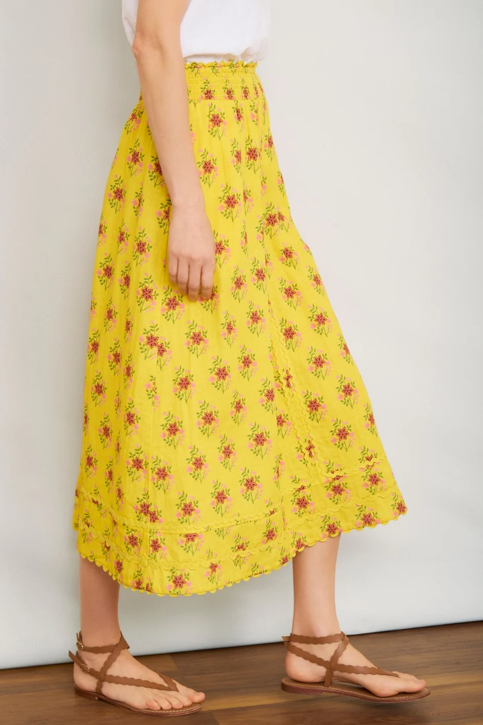 Sophia Skirt - Ochre Woodblock - Image 3
